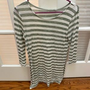 Olive striped top